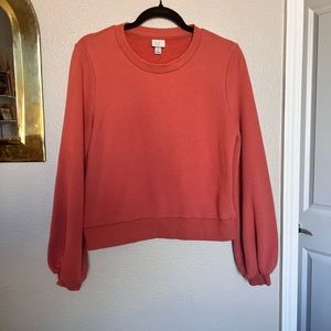A New Day bell sleeve crewneck sweatshirt salmon color super comfy